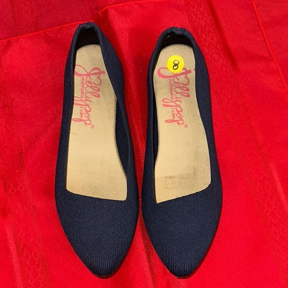 Jellypop Blue Ballet Flats Sleek and Minimalist Size 8